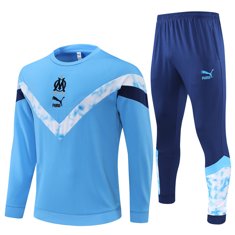 AAA Quality Marseille 22/23 Tracksuit - Sky Blue/White